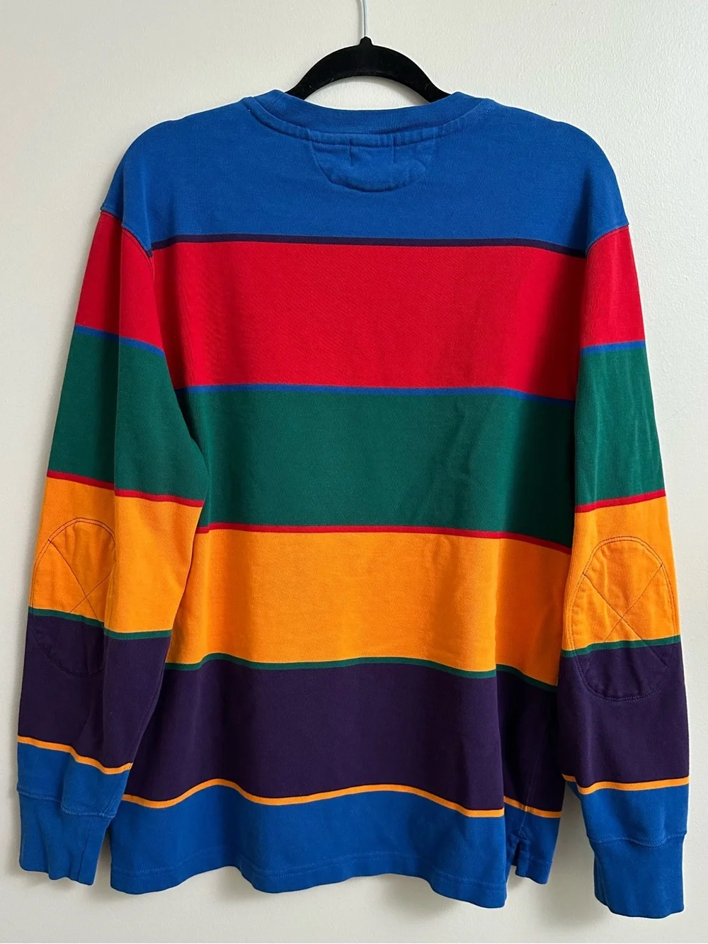 J. Crew Oarsman Rugby Striped Long Sleeve Elbow Patch